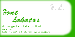 hont lakatos business card